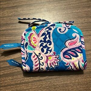 Vera Bradley Cosmetic Bag Waikiki Paisley Makeup Jewelry Travel
